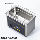 GTSONIC 800ml Ultrasonic Cleaner Bath Timer Jewelry Brush Glasses Manicure Stones Cutters Dental Razor Parts Ultrasound Sonic