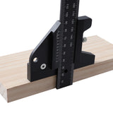 Aluminum Alloy High Accuracy Measuring Rustproof Home DIY Tool Marking Professional Woodworking Scriber Removable T Shaped Ruler