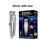 Kemei 1949 Professional Hair Clipper All Metal Men Electric Cordless Hair Trimmer 0mm Baldheaded T Blade Finish Haircut Machine