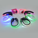 Outdoor Luminous lights Shoes Clip sports Safety Reflective Light Warning Lamps Night Cycling Running Bicycle LED lights