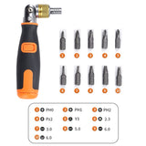 10 In 1 Ratchet Screwdriver S2 Alloy Steel 190X30mm Multi-Angle Screwdriver Professional Portable Hand Tools