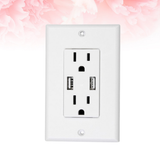 1 Pc Wall Socket 2.4A US Plug 2 Port Outlet Dual USB Wall Socket Panel Socket for Living Room Office