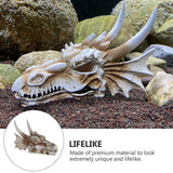 1Pc Dinosaur Skull Shaped Adornment Artificial Decor Resin Skull Model Fish Tank Decor Chic Craft For Aquarium Fish Tank