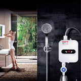 3500W 3S Instant Electric Tankless Hot Water Heater Shower Bathroom Faucet 220V 50hz White Variable Spray Patterns