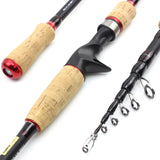 2.1m 2.4m 2.7m Casting Rod carbon telescopic lure rod wooden handle pole Fishing Tackle trout rods  Lure Weight 7-28g pesca