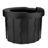 Portable Folding Camping Toilet Black Outdoor Commode Travel Portable Potty Car Toilet Folding Stool for Camping Hiking Strong