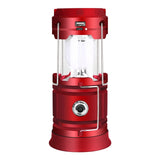 Portable Solar LED Camping Light Outdoor Tent Light USB Rechargeable Emergency Lamp Search Light