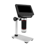 LCD Video Microscope with 32GB TF Card 1000X Microscope Telescope 1080P with  IR Remote Adjustable Metal Stand LED Support