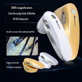 Wireless APP WIFI Hair Follicles Scalp Detector Digital Skin Analyzer Microscope Tool High Definition Skin Tester Rechargeable