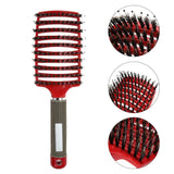 Girls Hair Scalp Massage Comb Hairbrush Bristle Nylon Women Wet Curly Detangle Hair Brush for Salon Hairdressing Styling GH44