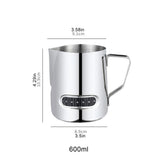 Stainless Steel Milk Jug Frothing Coffee Latte Pitcher Milk Cream Coffee Cup Latte Cappuccino Frothing Kitchen Accessories