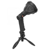 Portable Handheld LED Searchlight with Foldable Tripod Emergency Long-range lighting Flashlight USB Charging camping equipment