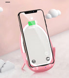 New Wreless Charging Led Makeup Mirror With Light Support Mobile PhoneWireless Charging Dressing Mirror Folding Girl Portable