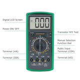 LCD Digital Multimeter 1999 Counts Electrical Voltmeter Ammeter Overload Protection AC DC Voltage Current Capacitance Resistance