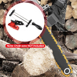 Bar Mounted Chainsaw Sharpener File Kit Manual Filing Guide with 7/32 Inch Round File &amp;Plastic Handle for Sharpening Chain Saw