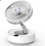 USB Portable Electric Fan Rechargeable Retractable Spray Fan Foldable Household Air Circulation Fan For Travel Home Office