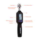 Handheld Digital Torque Wrench Large Screen with Backlight Sound LED Alarm Real-time Peaks Measurement Four Units Switching
