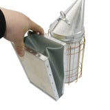 1 Pc Beekeeping Tool Stainless Steel Bee Hive Smoker Galvanized Iron with Heat Shield Protection Beekeeping Equipment