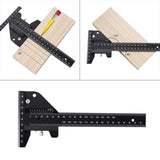 Aluminum Alloy Scale Metric Measure Scribing Ruler Woodworking Marking Tool N58C