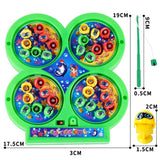 Kids Fishing Toys Go Fishing Game Educational Toy Electric Music Rotating Catch Magnetic Fish Hand-eye Training Toy Montessori