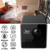P1S WIFI Wireless Pocket DLP Mini Portable Projector 40 Ansi Lumens Micro Miracast DLNA Video Projector UNIC P1 + H Wifi