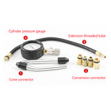 3/8pcs Car Pressure Gauge Tester Kit Set Auto Petrol Engine Compression Leakage Diagnostic Compressometer Tool Set With Case
