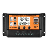 10A/20A/30A/40A/50A/100A Auto Solar Charge Controller LCD Dual USB Solar Panel Regulator Output Solar Panel PV Regulator