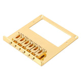 6 Roller Saddle 6 String Humbucker Guitar Bridge for Tele Telecaster Guitar (Gold)