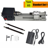 Upgraded Mini Lathe Beads Polisher Machine DIY CNC Machining for Table Woodworking DIY Tool Lathe Standard Set DC 12V-24V 96W