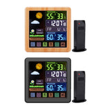 Digital LCD Weather Station Thermometer Hygrometer with Wireless Sensor, Weather Forecast, Time Display and Black Night Light