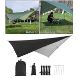 Waterproof Tent Tarp, Rain Fly Tent Tarp Light Ripstop PU2000mm Anti-UV Camping Travel Outdoor Shelter Awning Tarpaulin