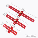 Aluminum Alloy Metric Line Scribe Ruler Positioning Measuring Ruler Woodworking Marking T-Ruler Tool Crossed Ruler T type Scribe