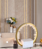 New living room decoration crystal table lights gold bedside lamp wideth 35cm