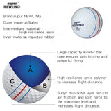 12 Pcs Golf Balls Supur Newling Two Layers Three Layers  Super Long Distance Golf Ball