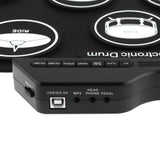 Electronic Drums  Portable Electronic Digital USB 7 Pads Roll up Drum Set Silicone Electric Drum Kit with Drumsticks and Sustain