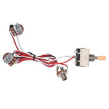 2 x End Button Strap Lock Guitar Straps Belt Buckles &amp; 1x Guitar Wiring Harness 3Way Toggle Switch 1V1T 500K