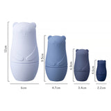 Montessori Nesting Dolls Toy Russian Matryoshka Doll Educational Toys for Children Silicone Stacking Blocks Doll Inside Doll