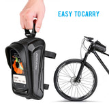 Waterproof Bicycle Phone Mount Bags Front Frame Top Tube Bag with Touchscreen Phone Holder Case Cycling Bike Tool Storage Bag