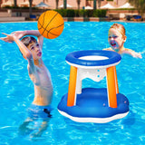 Kids Outdoor Beach Swimming Pool Toys Inflatable Basketball Hoop Set Children Ball Games Volleyball Basketball Water Sports