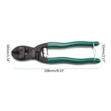 066E Mini Bolt Cutter 8-inch/200mm Industrial Grade Bolt Cutter High Strength Wire Cutter Steel Cable Cuts 3mm Cutting Dia
