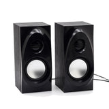 Wooden Desktop Speakers 3.5mm AUX Input USB Power Computer Speakers For Laptop Desktop Phone Audio Loudspeaker