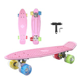Mini Cruiser Skateboard Short Board Complete Longboard for Youths Beginners or Kids
