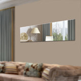 4Pcs 30X30 Dressing Mirror Pasted on Wall Spliced Household for Student Dormitory Living Room Bedroom Full-Body Mirrors
