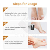 Electric Foot File Pedicure Tools Three-Speed Adjustment USB Pedicure Machine Dead Skin Callus Remover Portable Foot Care Tool