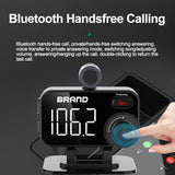 Bluetooth 5.0 Car Kit FM transmitter Car MP3 Player Support TF Card Lossless Music Play QC3.0 Fast Charge Noise Reduction Call