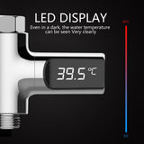 Shower Bath Faucet Water Thermometer With LED Screen 360° Rotating Bathroom Bath Water Thermometer Celsius Shower Thermometer