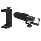 Camera Microphone Professional Photography Interview Microphone with Mobile Phone Clip Holder Hot Shoe Adapter Mount