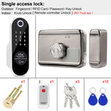 YiToo Waterproof Fingerprint Door Lock WiFi Smart Electric Lock Tuya App Remotely RFID Card Suitable For Wooden Door Metal Door