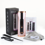Ceramic Automatic Hair Curler Cordless for Beach Waves Hair Styling Tools Adjustable Temperature Rotating Iron Curling Wand