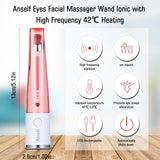 Facial Massager Wand Ionic  High Frequency 42℃ Heated Ion Eyes Massager Dark Circles Remover Beauty Treatment Instrument